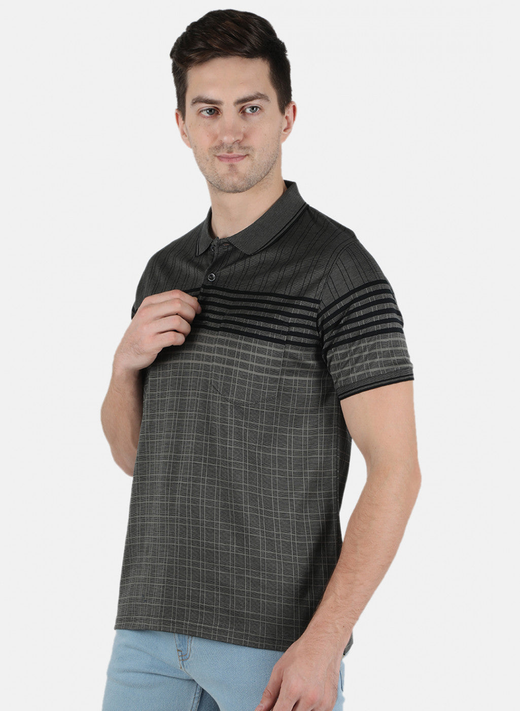 Men Black Stripe T-Shirt