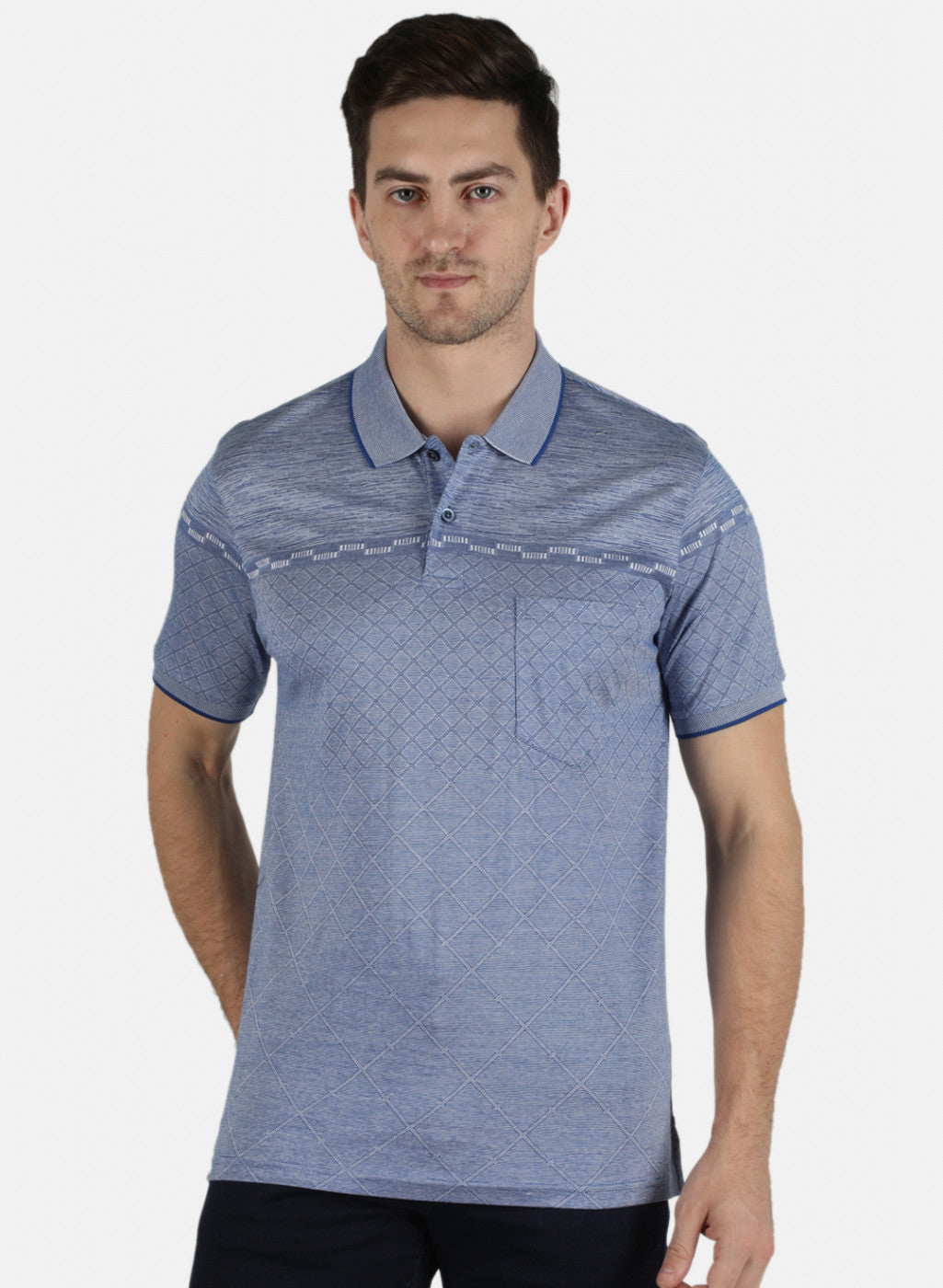 Men Blue Stripe T-Shirt