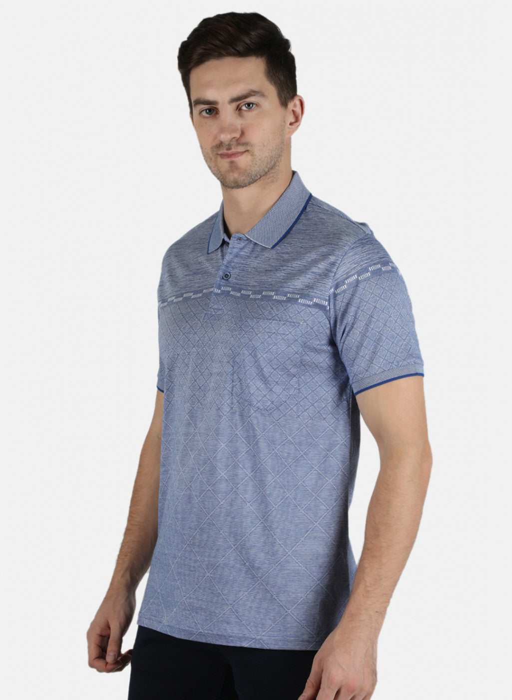 Men Blue Stripe T-Shirt