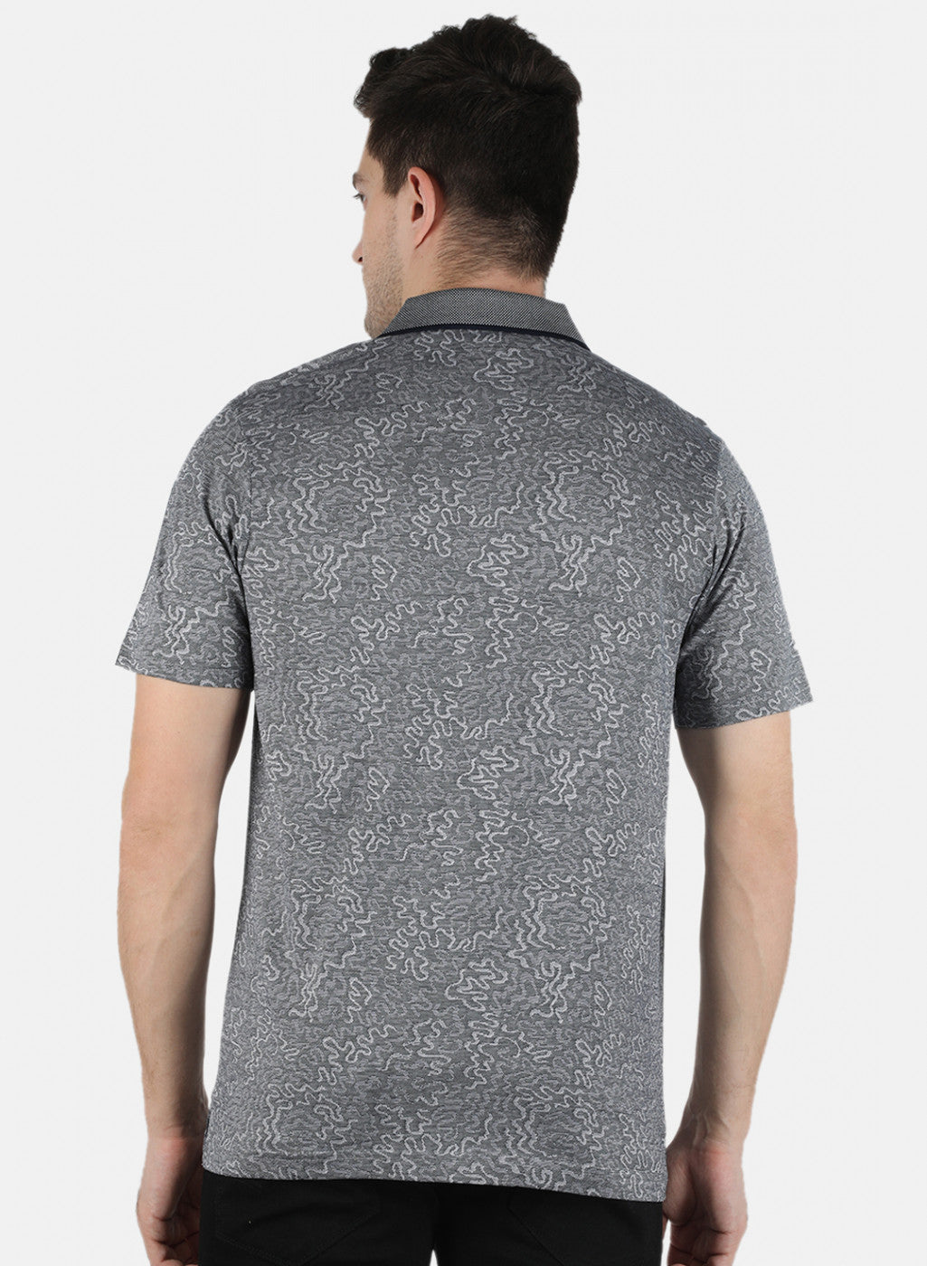 Men Grey Stripe T-Shirt