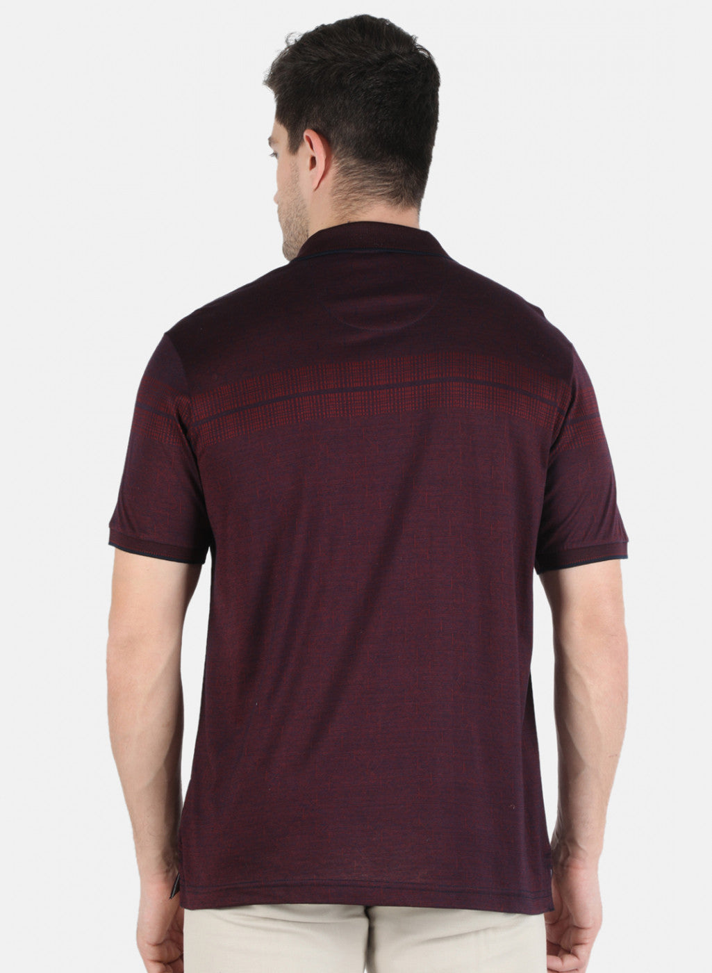 Men Maroon Stripe T-Shirt