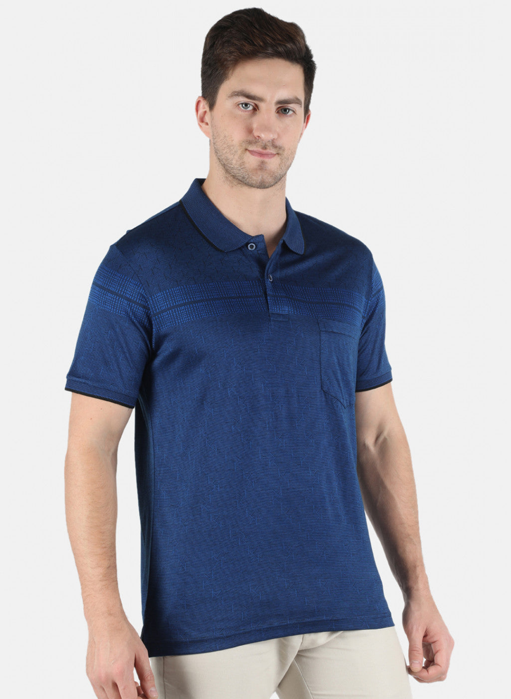 Men Blue Stripe T-Shirt