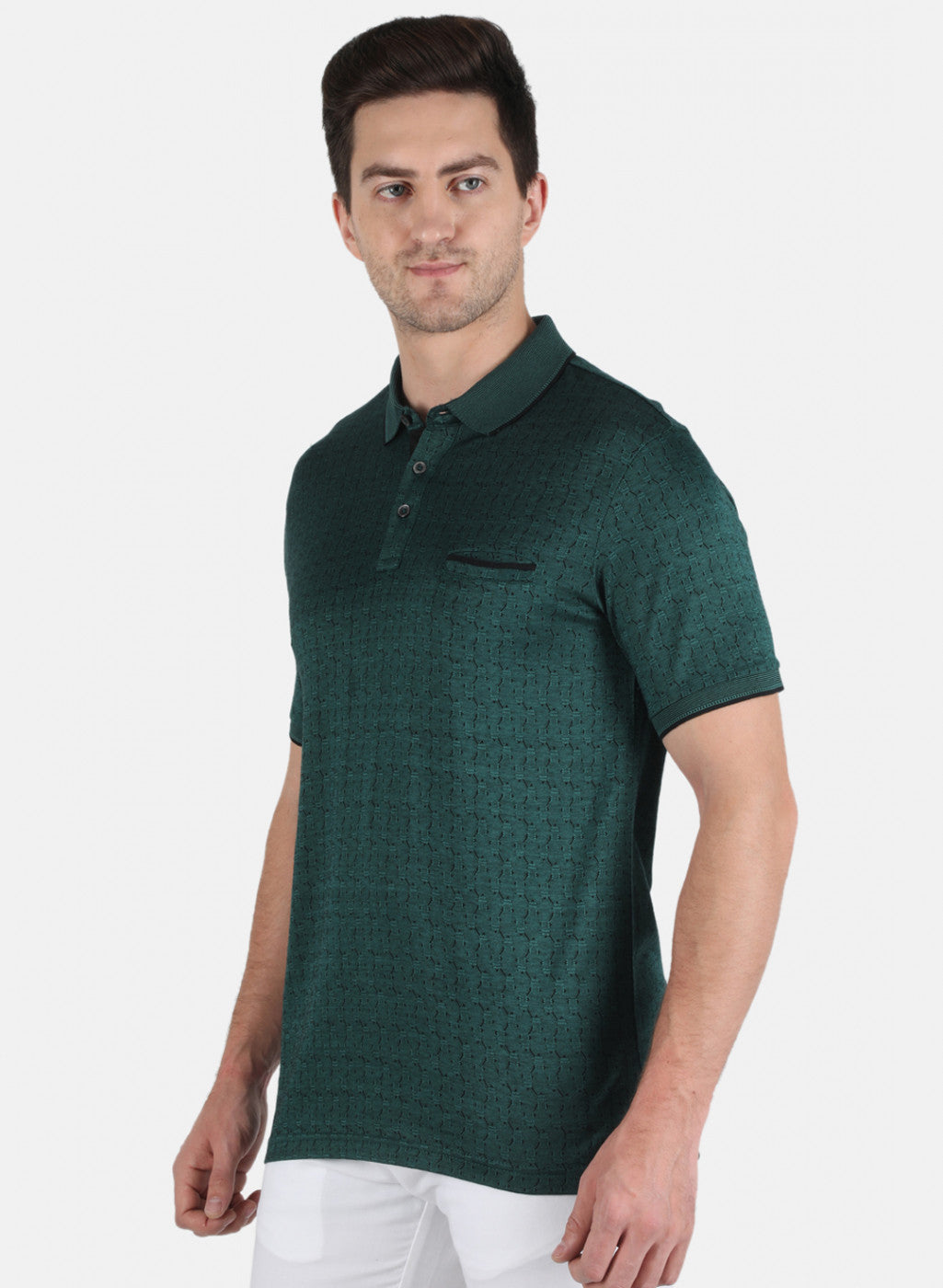 Men Green Stripe T-Shirt