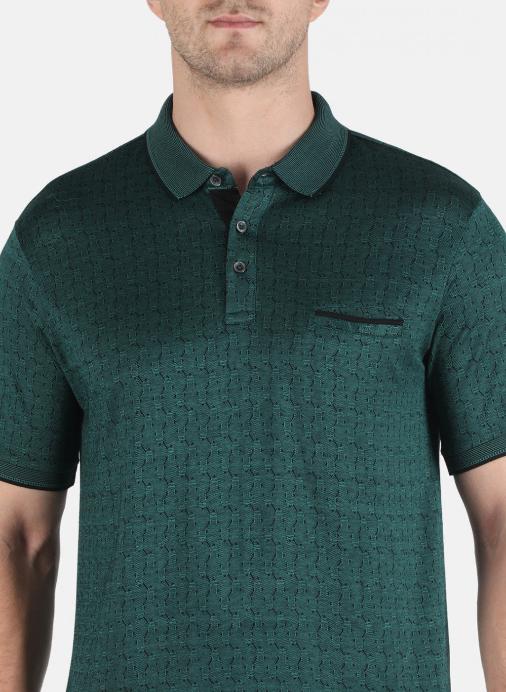 Men Green Stripe T-Shirt