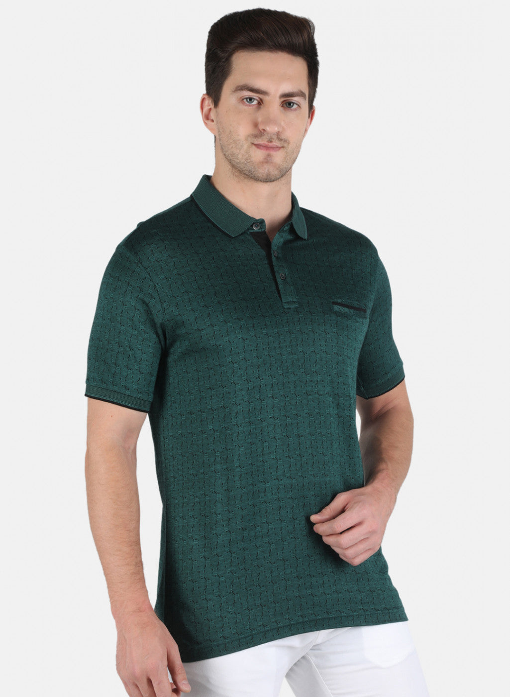 Men Green Stripe T-Shirt