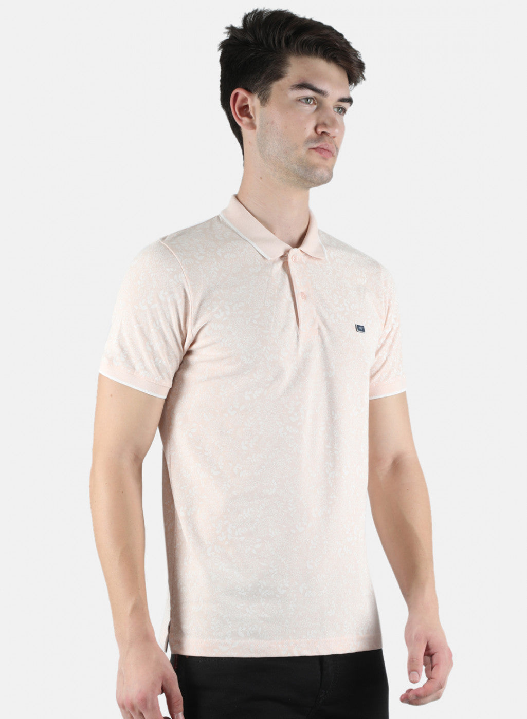 Men Peach Stripe T-Shirt