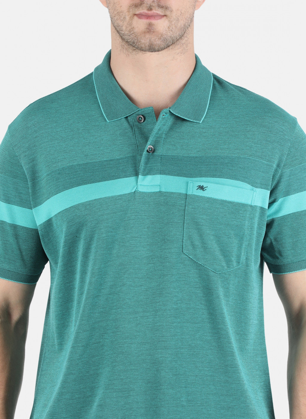 Men Green Stripe T-Shirt