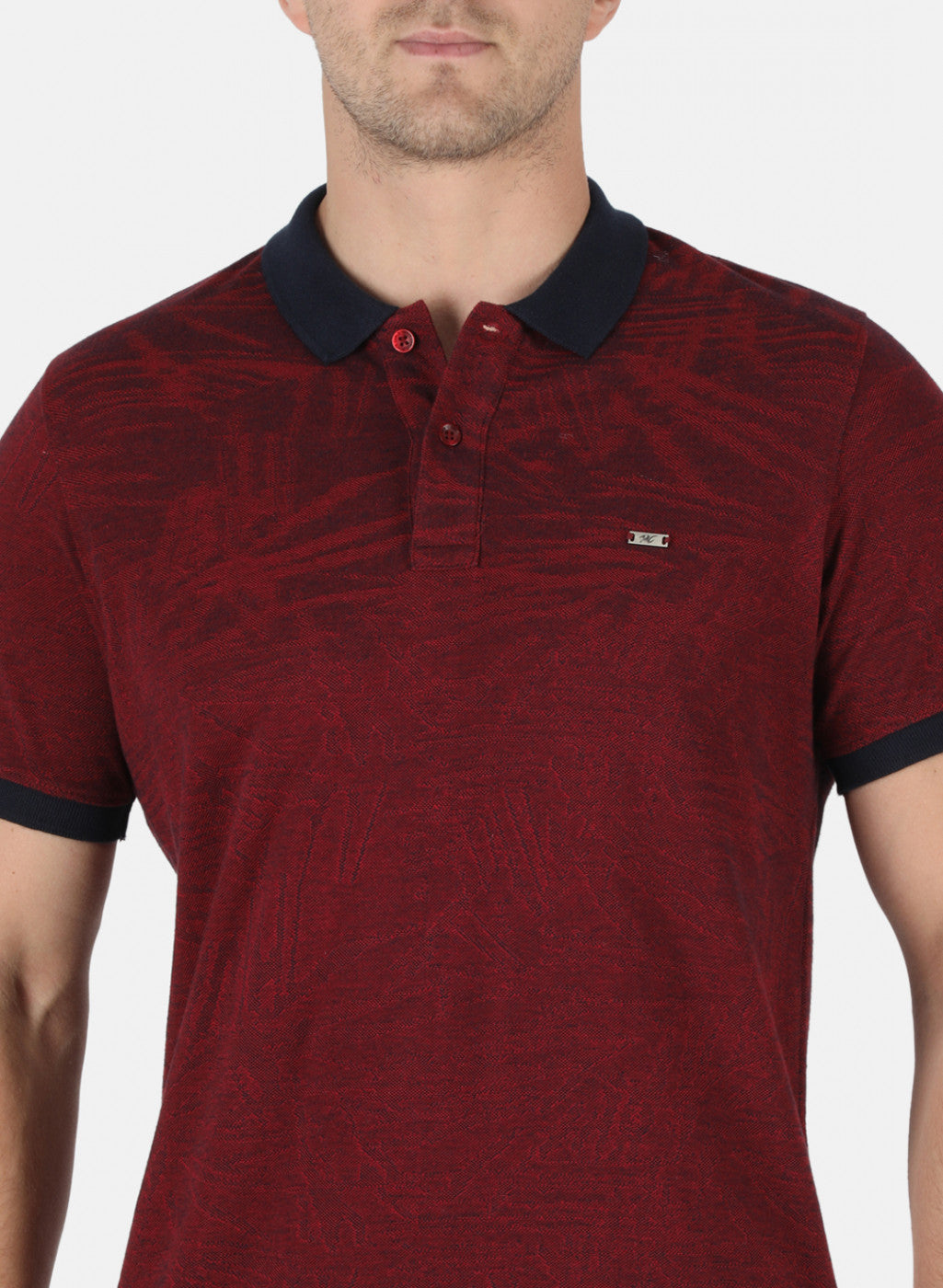 Men Maroon Stripe T-Shirt