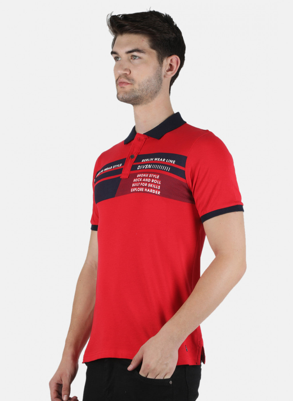 Men Red Printed T-Shirt