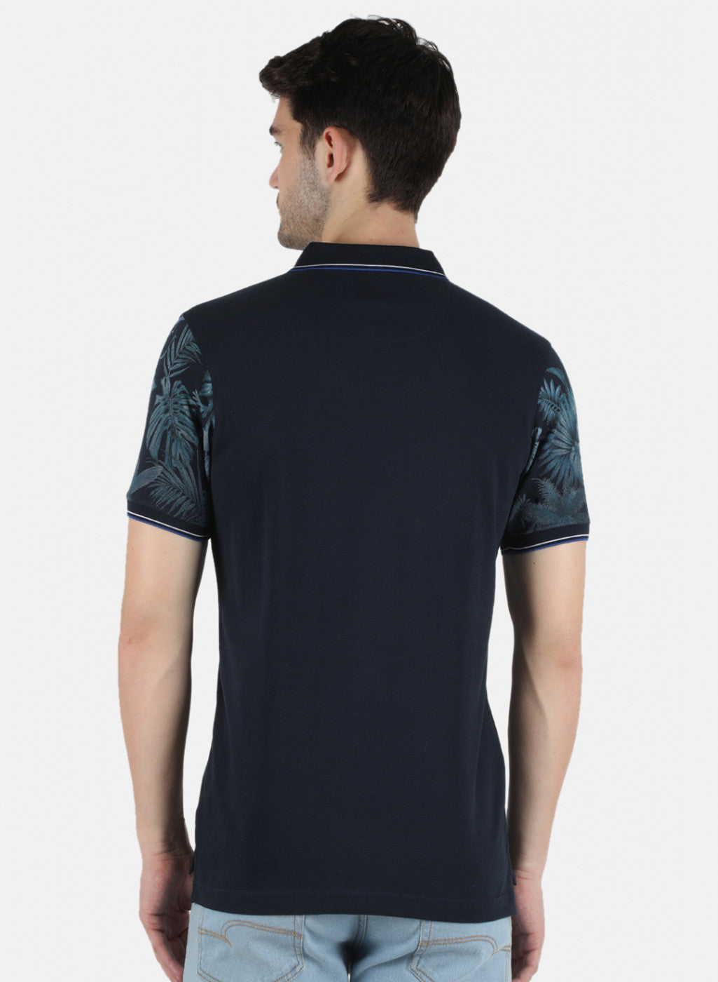 Men NAvy Blue Printed T-Shirt