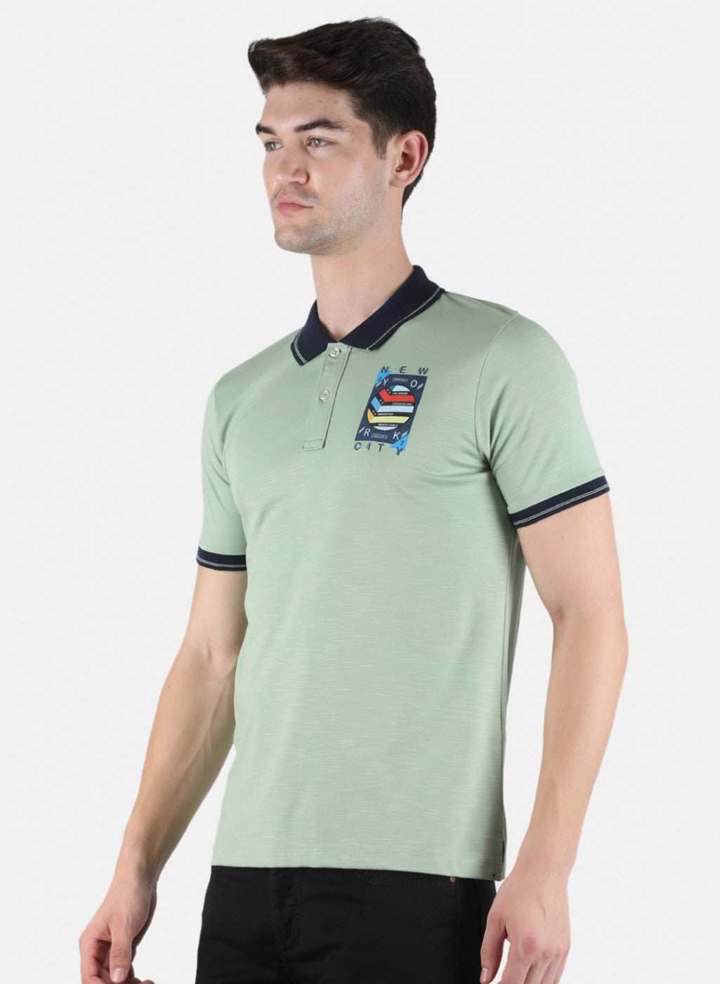 Men Green Printed T-Shirt