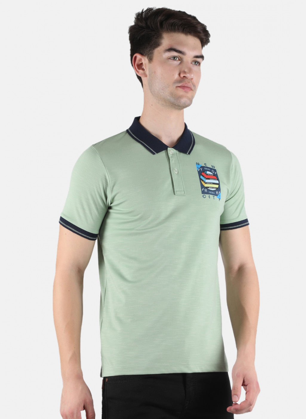 Men Green Printed T-Shirt