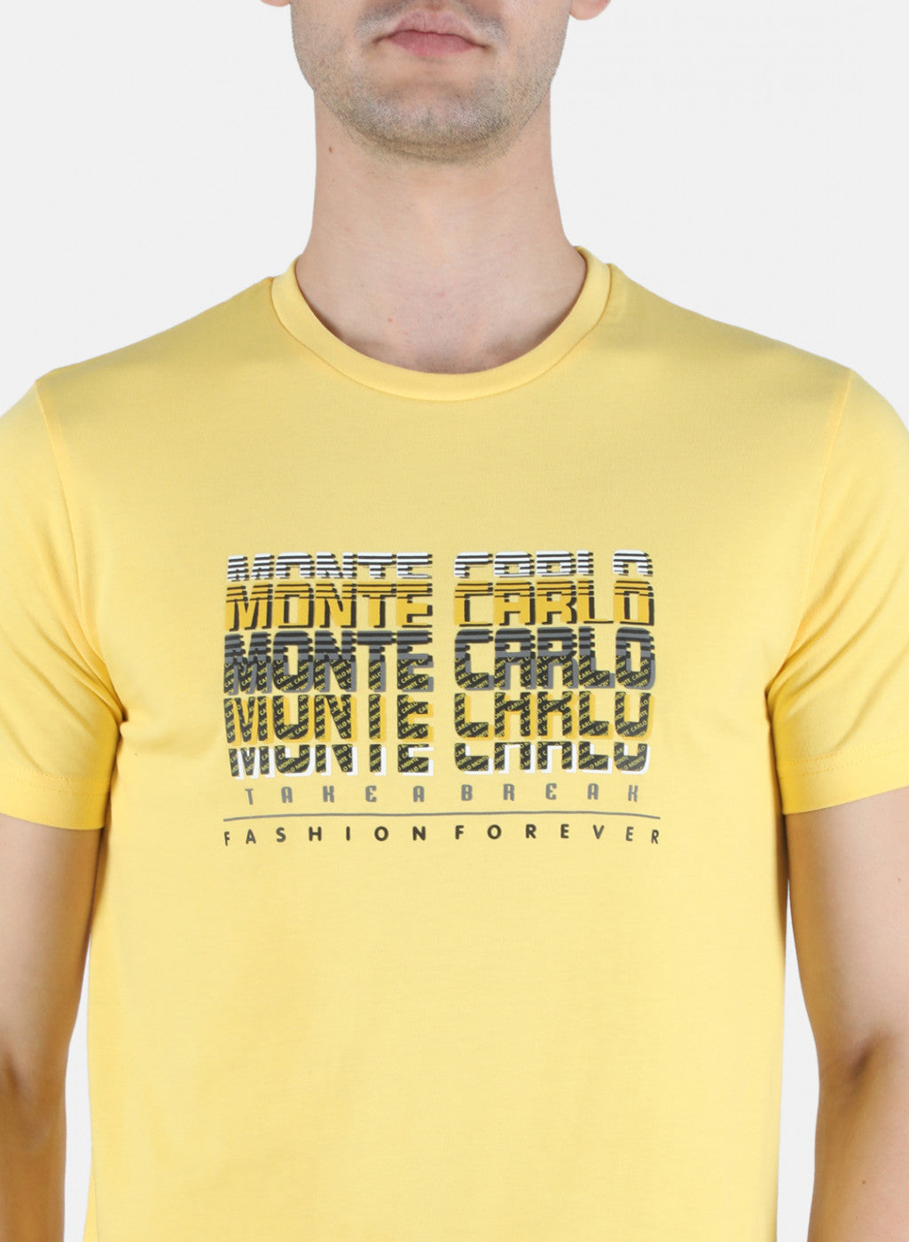 Men Yellow Printed T-Shirt