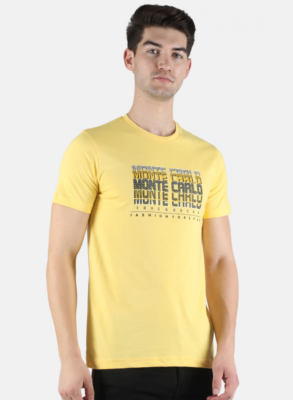 Men Yellow Printed T-Shirt