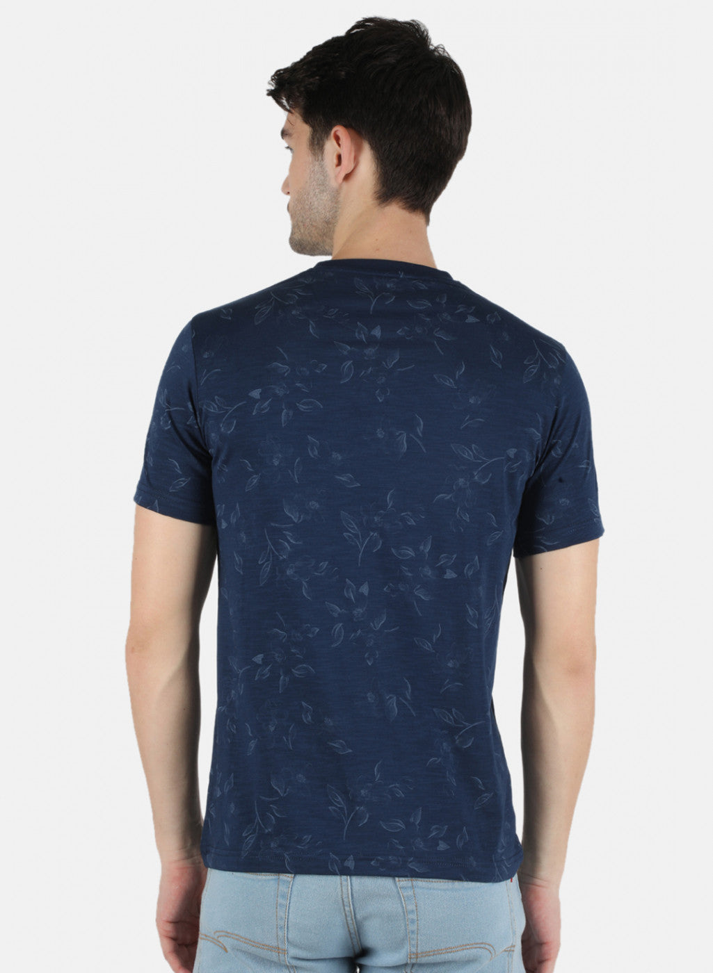 Men Blue Printed T-Shirt