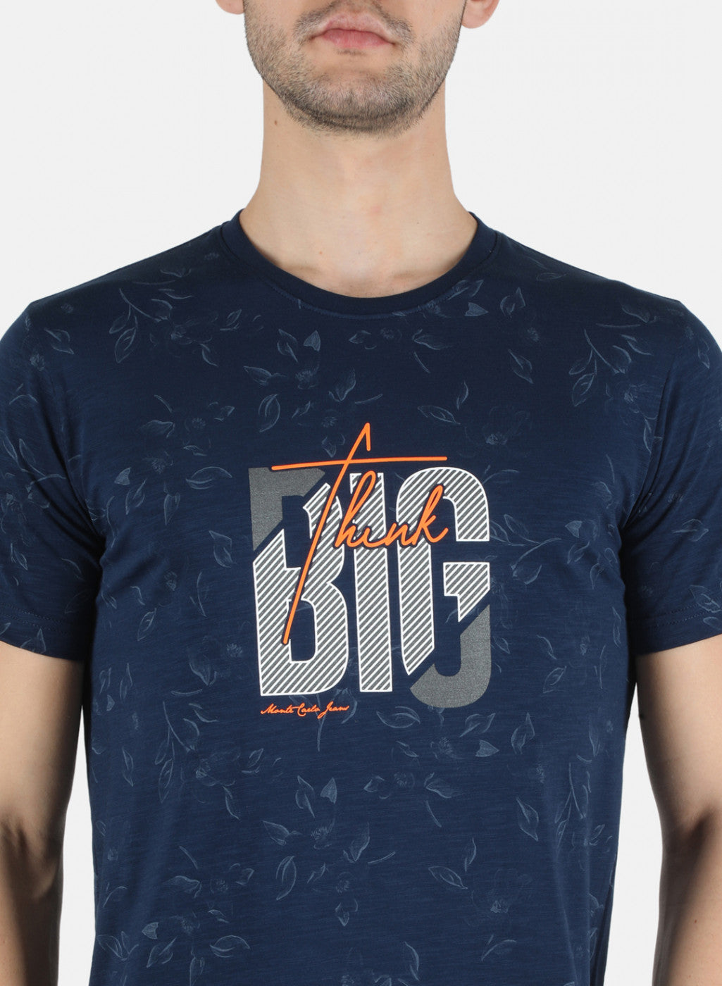 Men Blue Printed T-Shirt