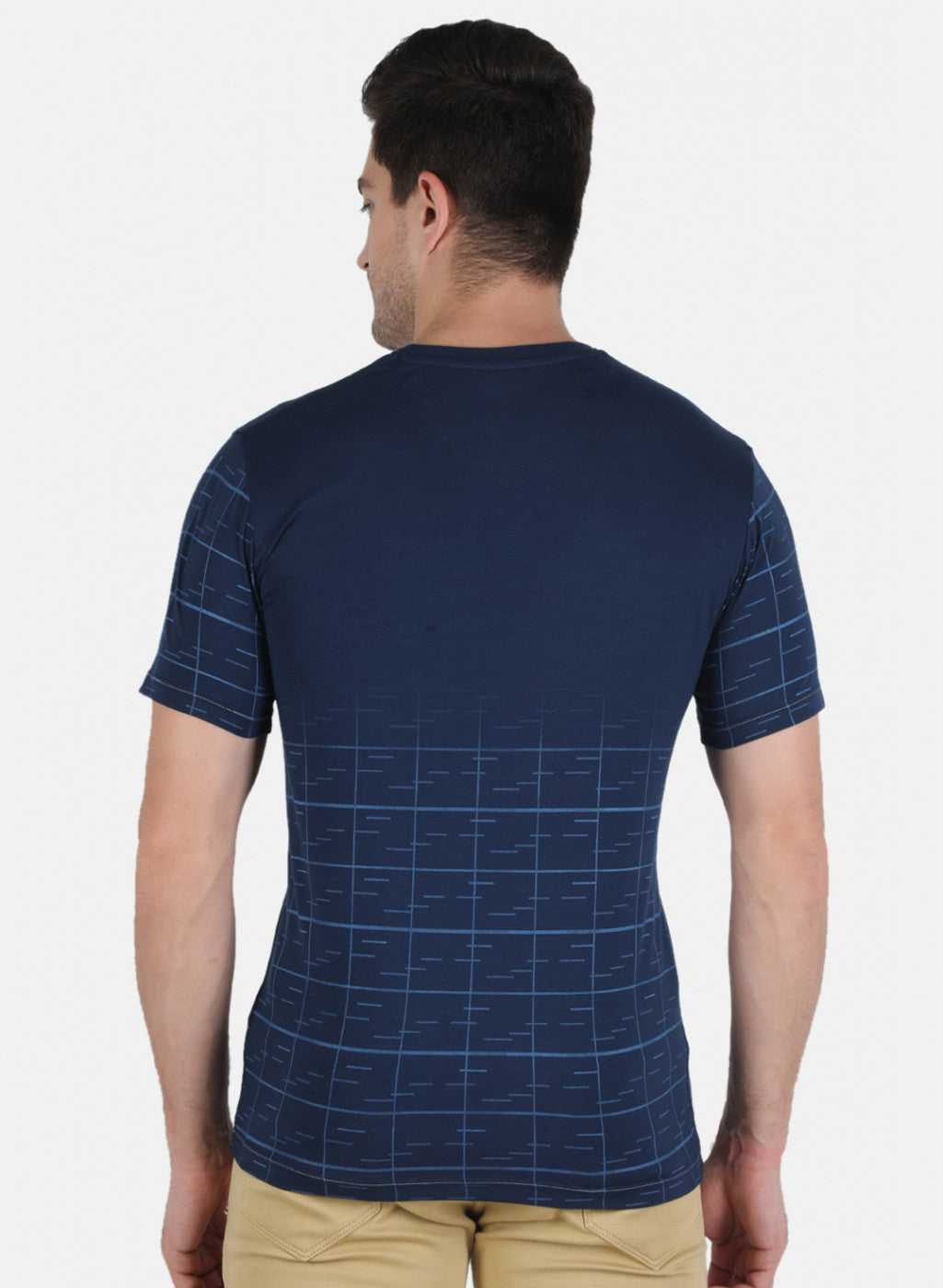 Men Blue Printed T-Shirt