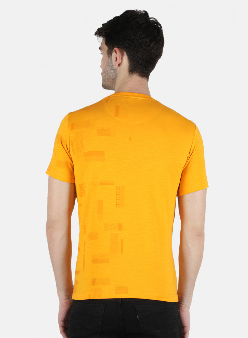 Men Yellow Printed T-Shirt