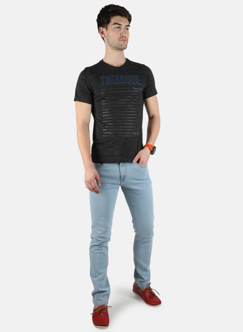 Men Black Printed T-Shirt