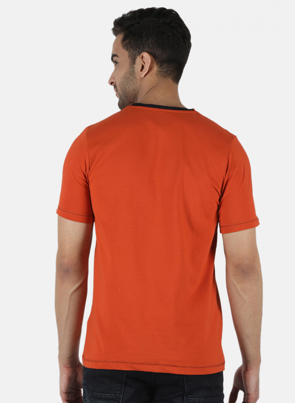 Men Orange Printed T-Shirt