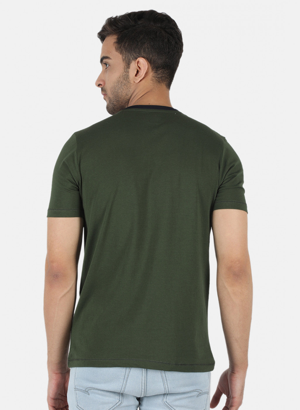 Men Green Printed T-Shirt