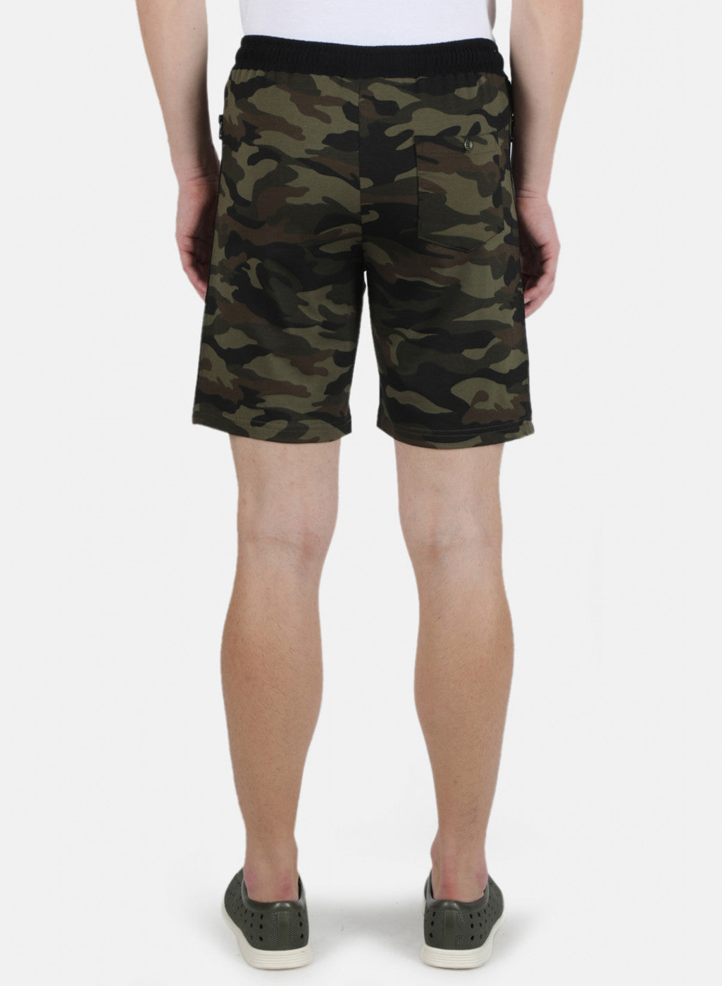 Men Olive Printed Bermuda