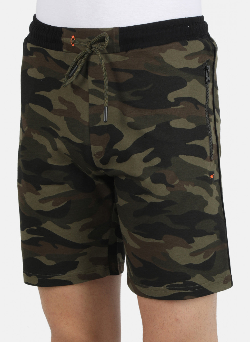 Men Olive Printed Bermuda