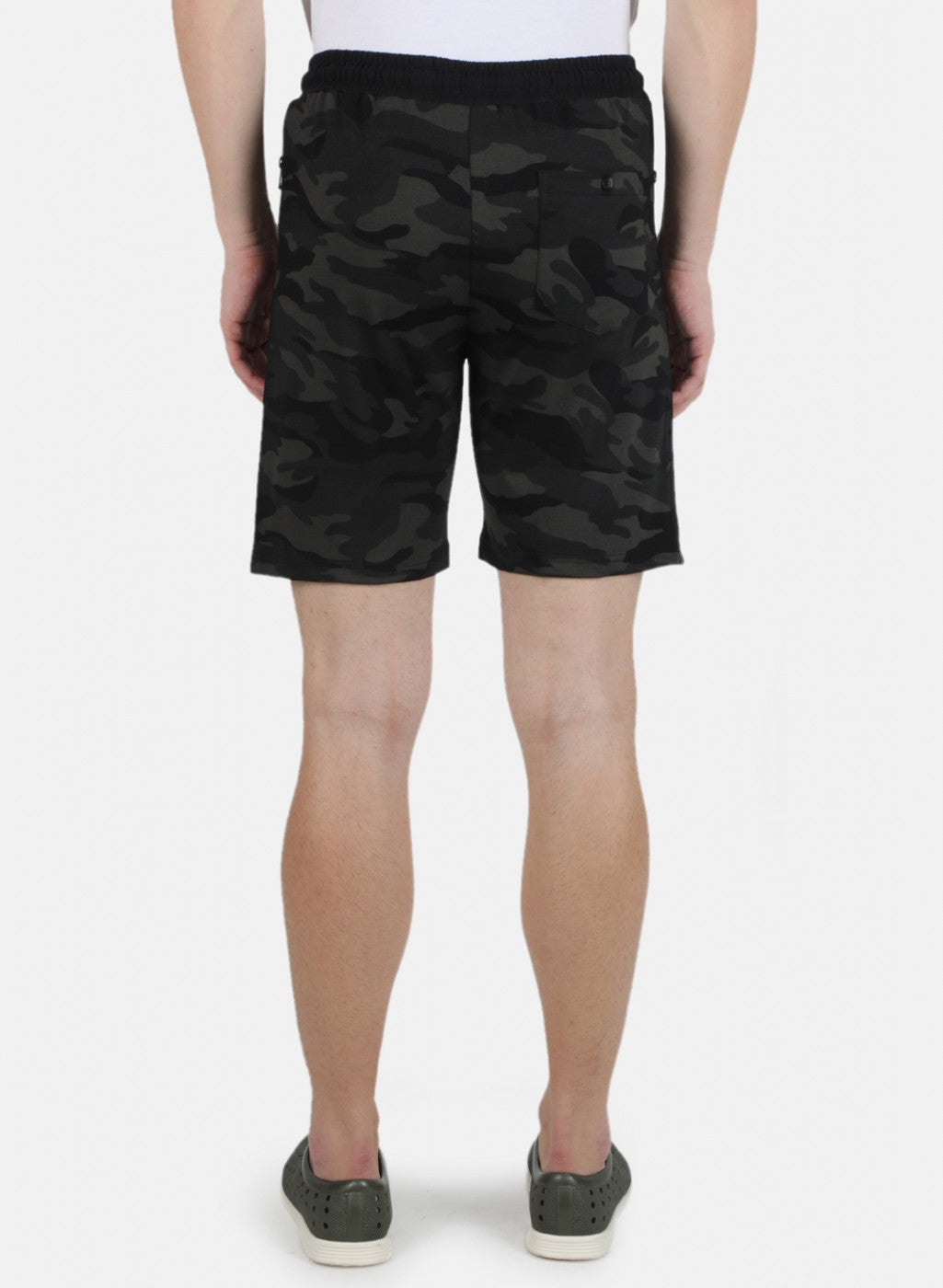 Men Black Printed Bermuda