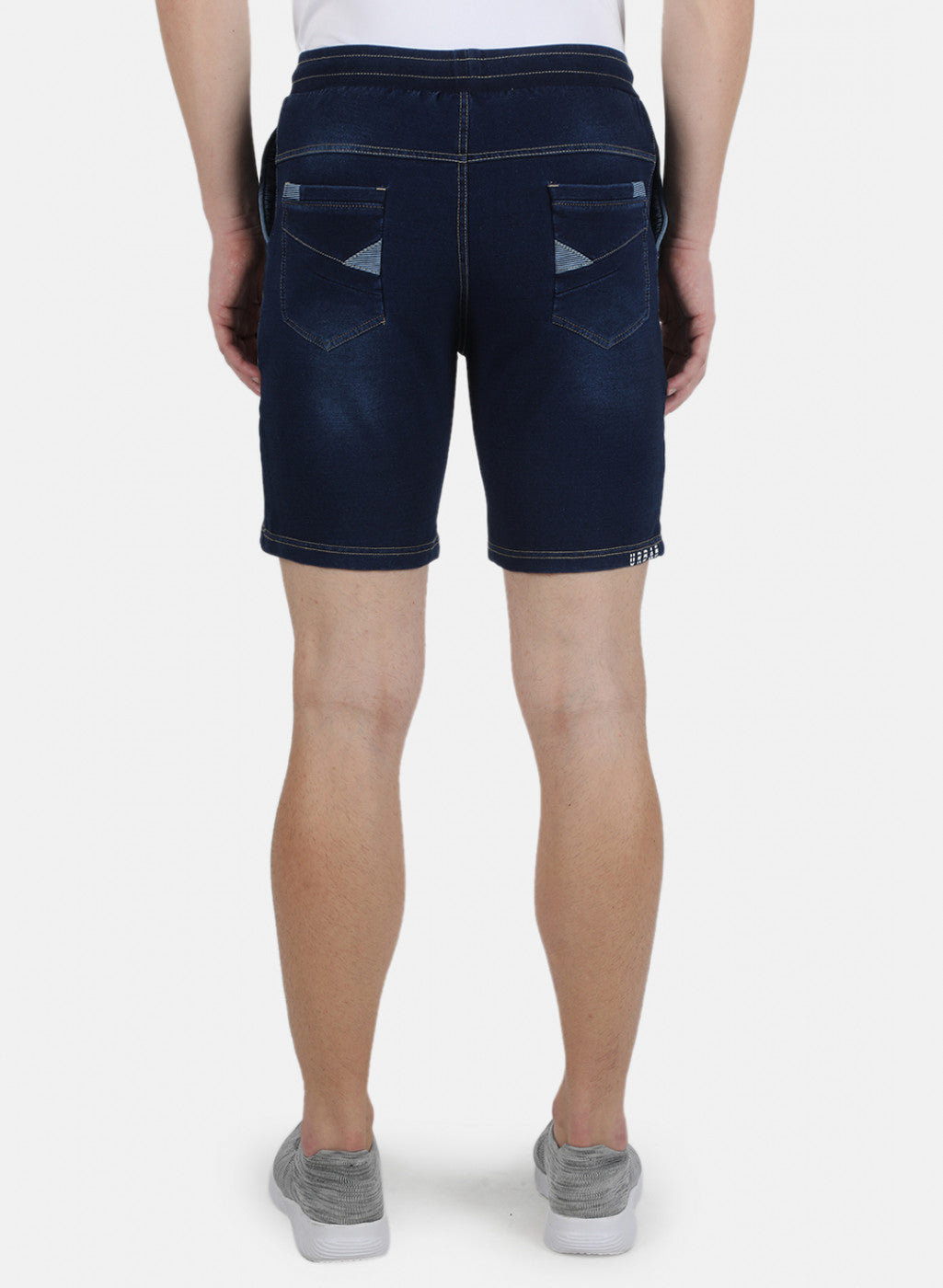 Men NAvy Blue Light Wash Bermuda