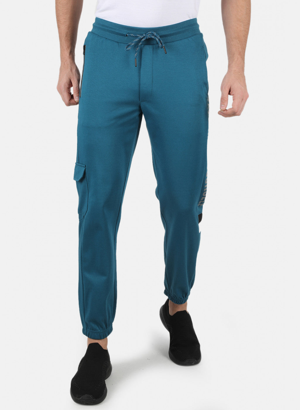 Men Teal Blue Smart Fit Lower