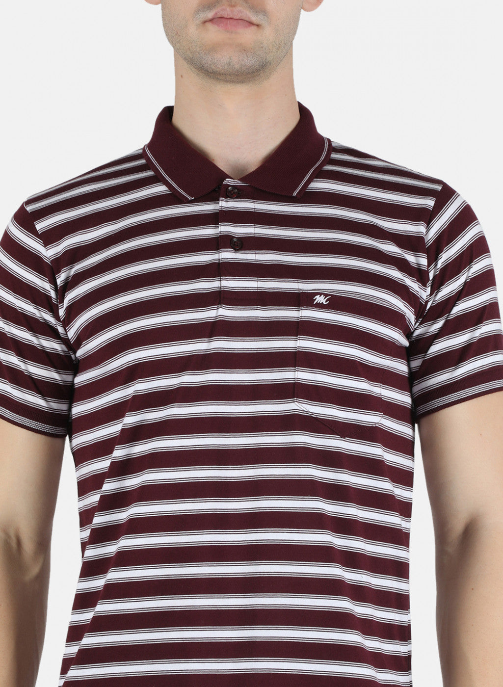 Men Maroon Stripe Lower Set