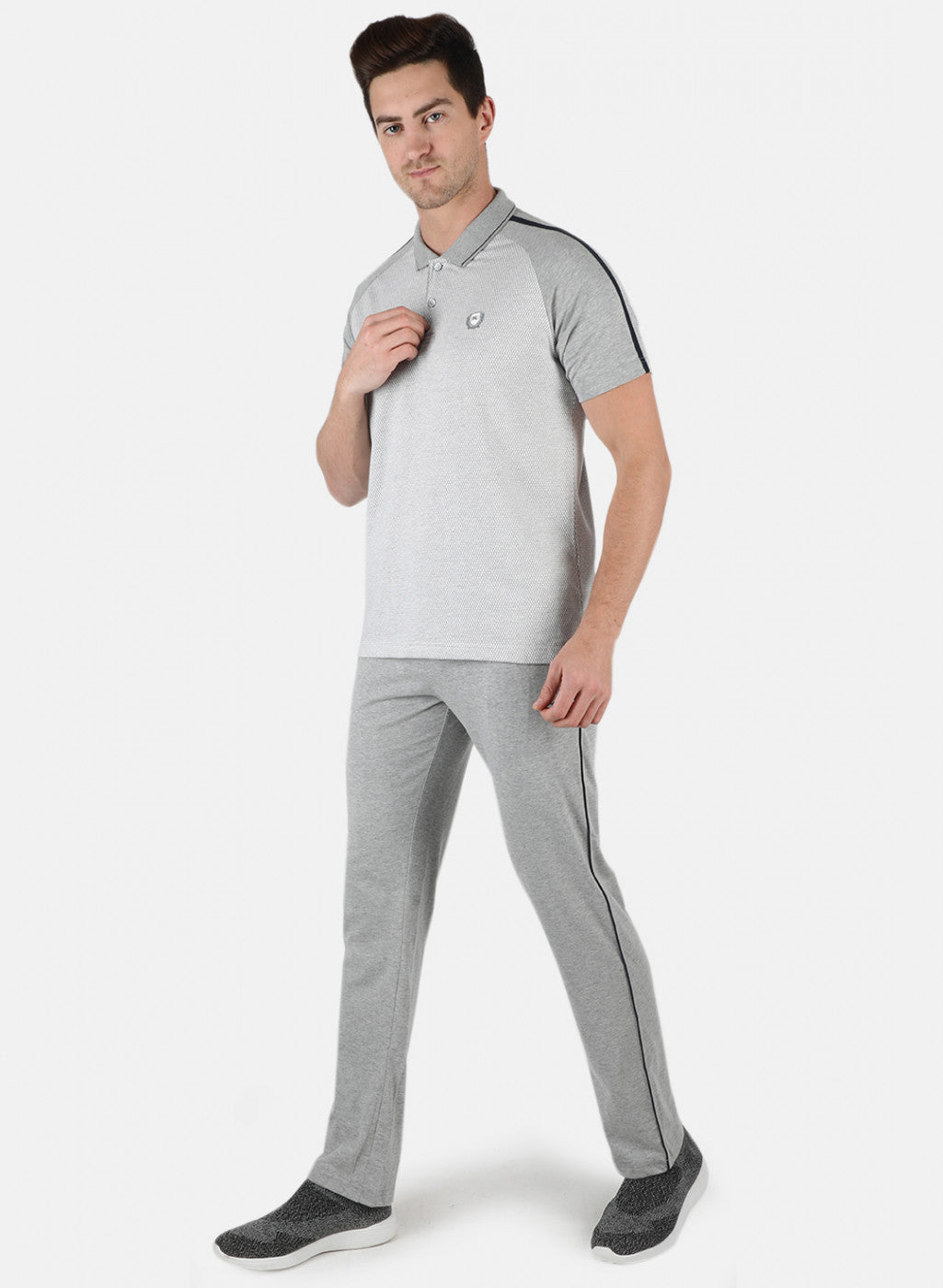 Men Grey Stripe 3 Pc Combo