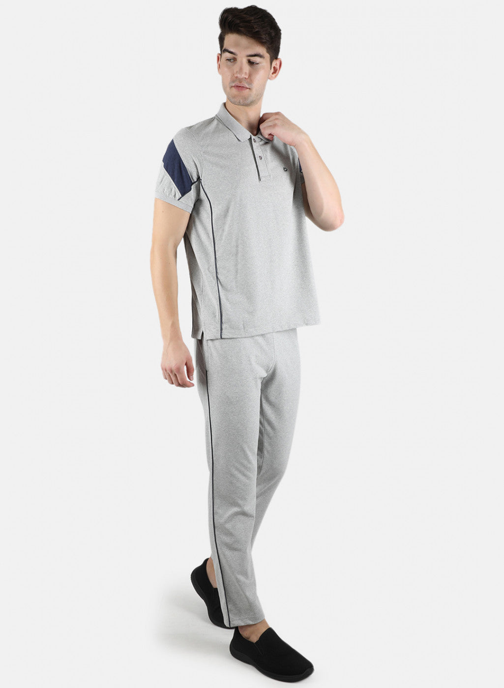 Men Grey Plain 3 Pc Combo