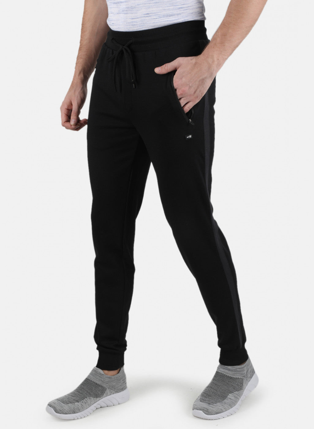 Men Black Plain Lower