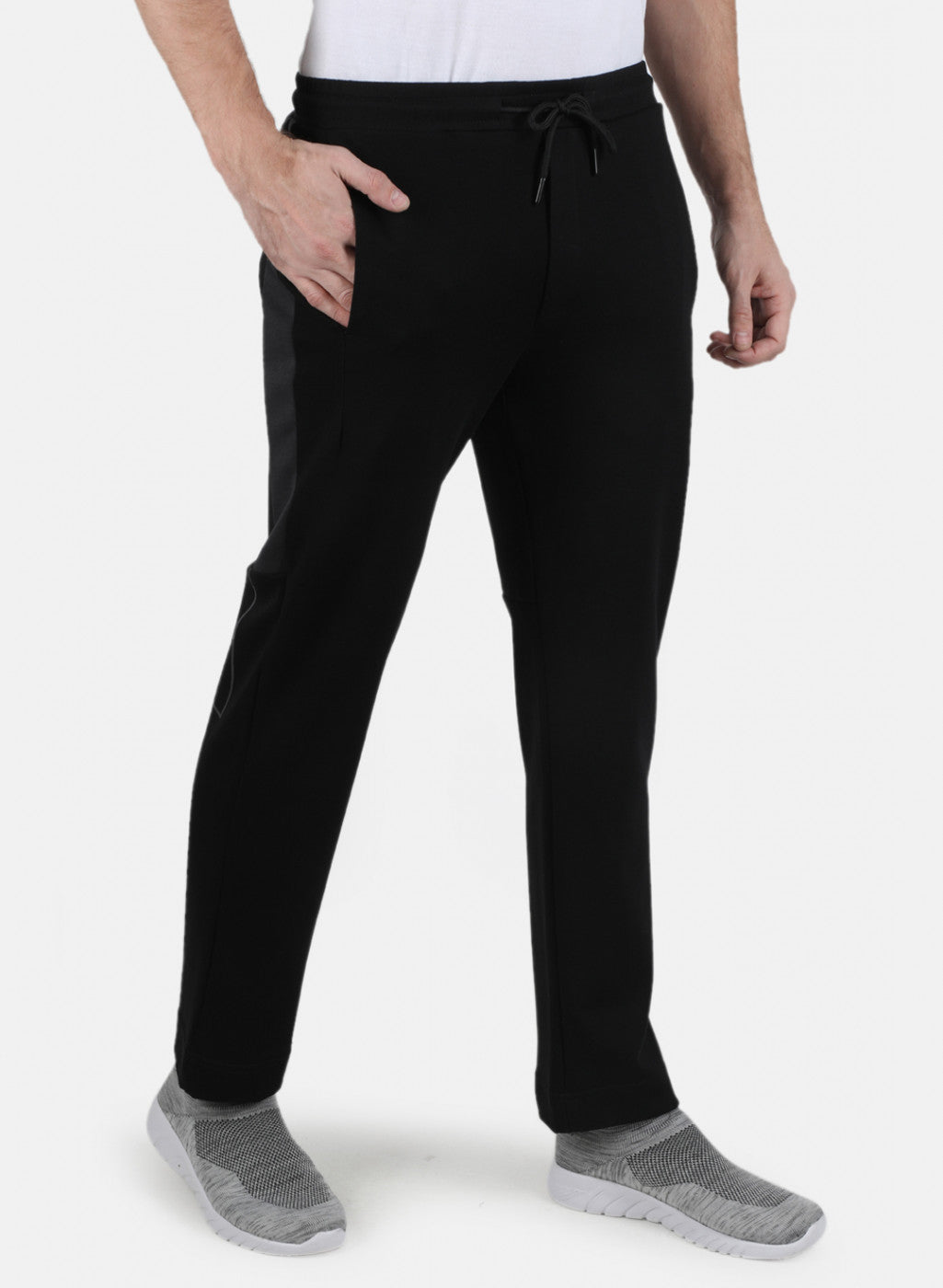 Men Black Plain Lower