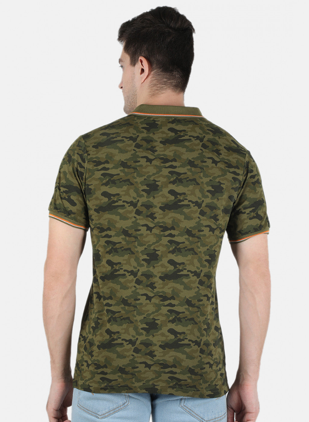 Men Olive Printed T-Shirt