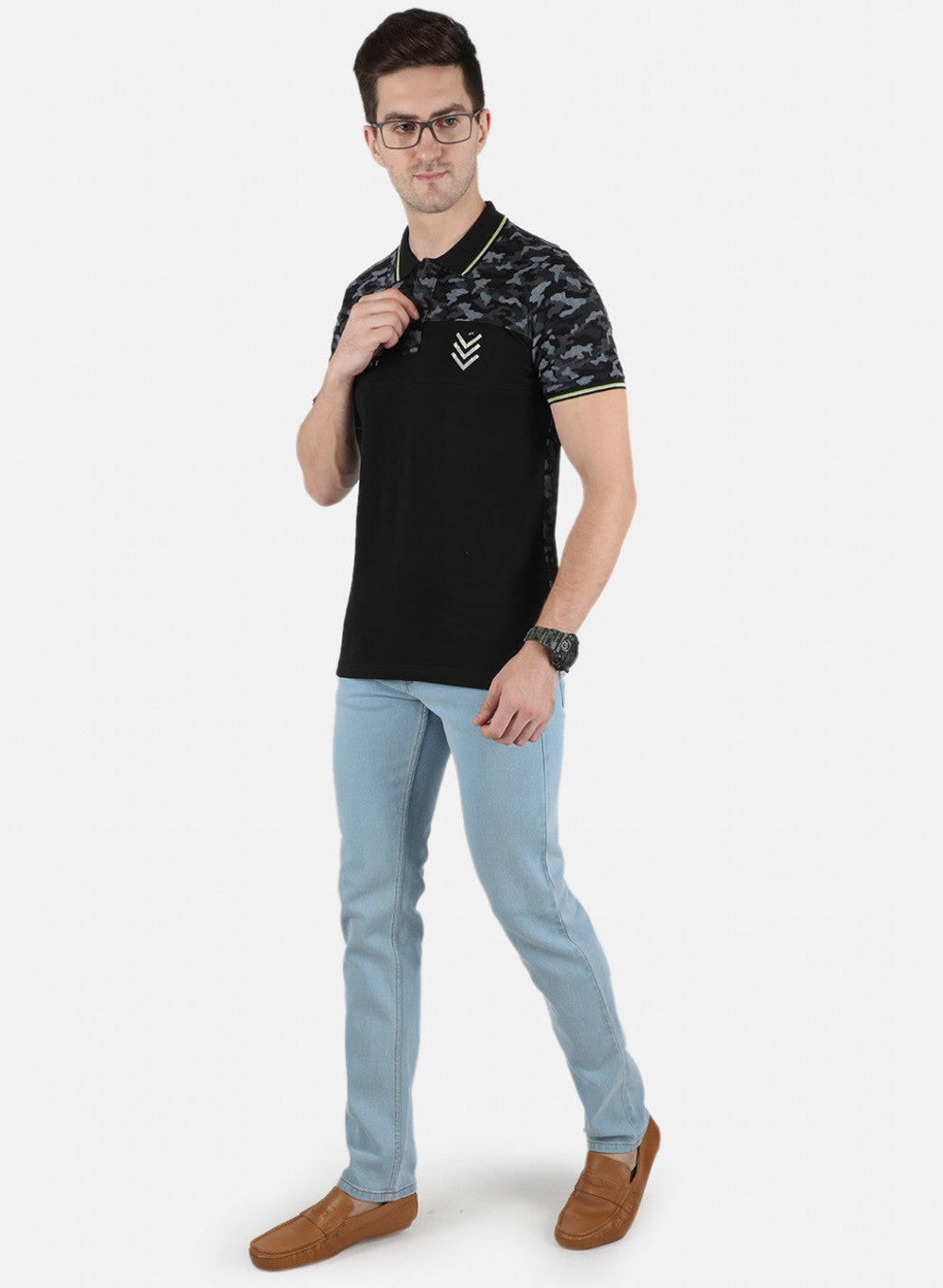 Men Black Printed T-Shirt