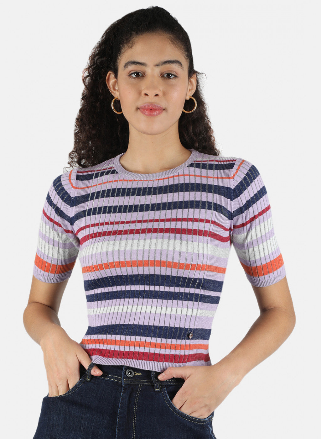 Women Multicolor Stripe Top