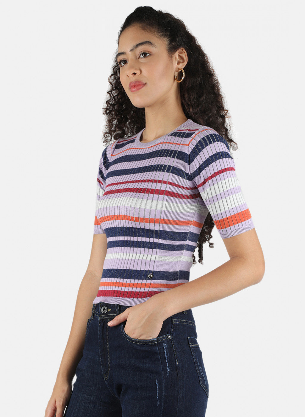 Women Multicolor Stripe Top