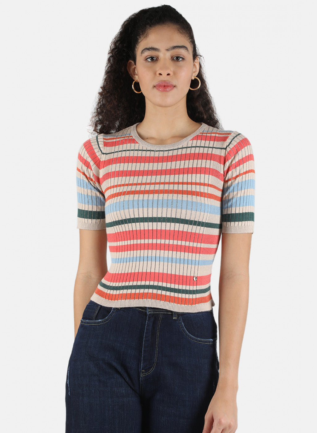 Women Multicolor Stripe Top