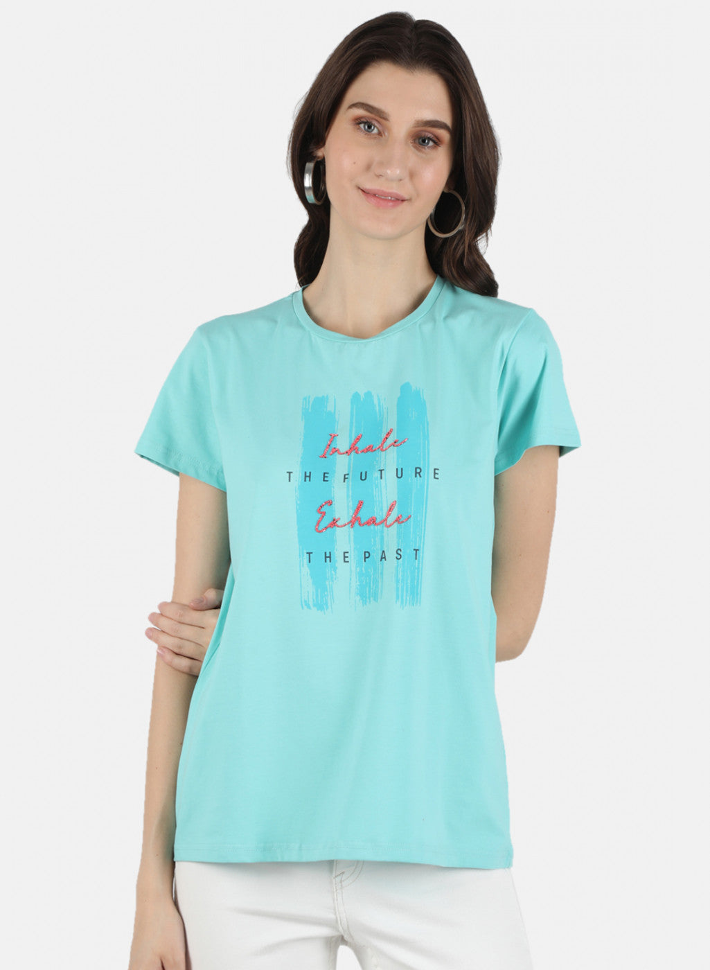 Women Sea Green Printed Top