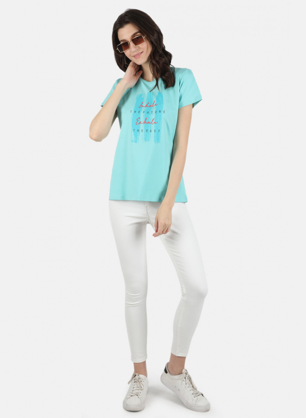 Women Sea Green Printed Top