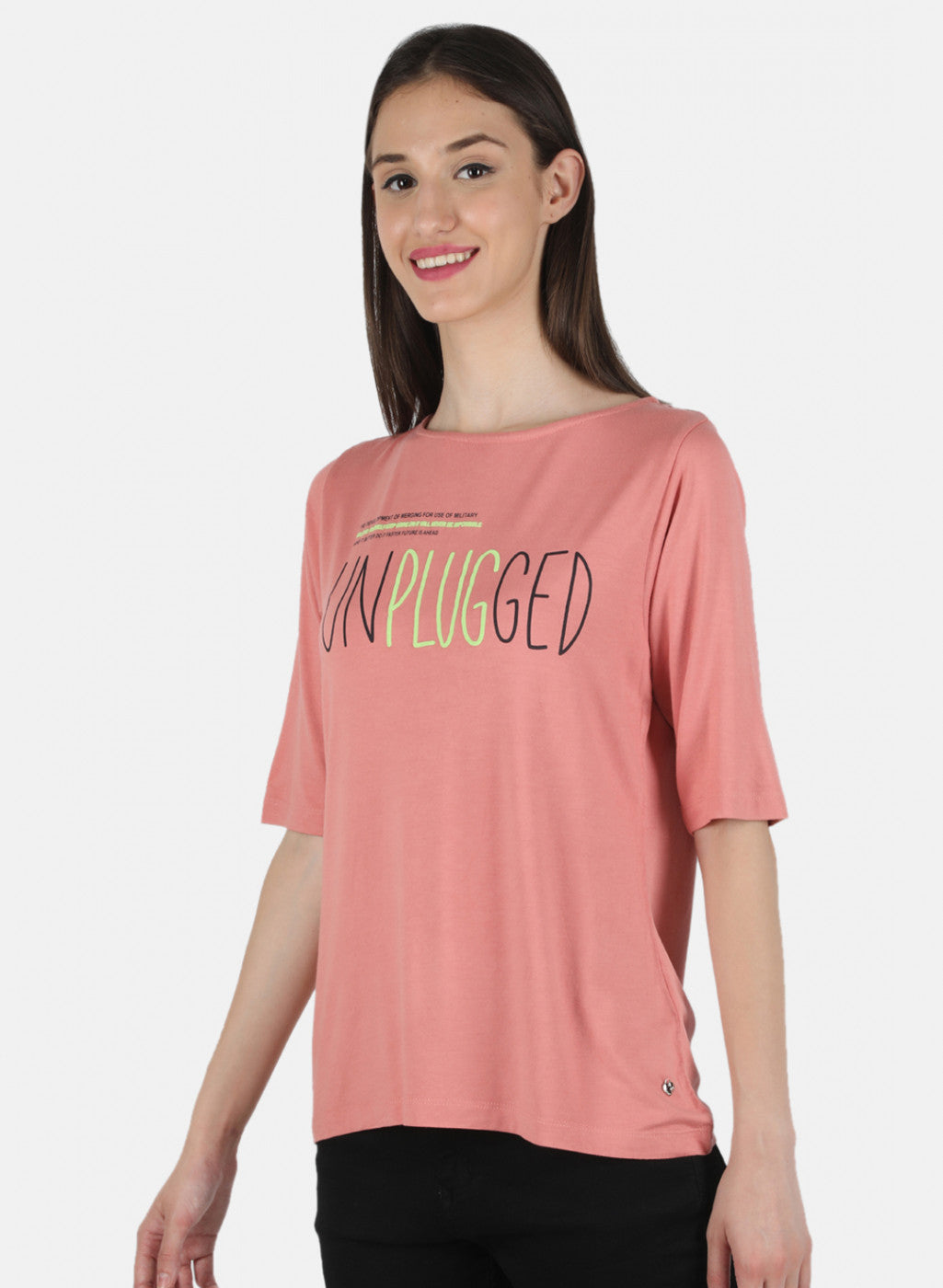 Women Peach Printed Top