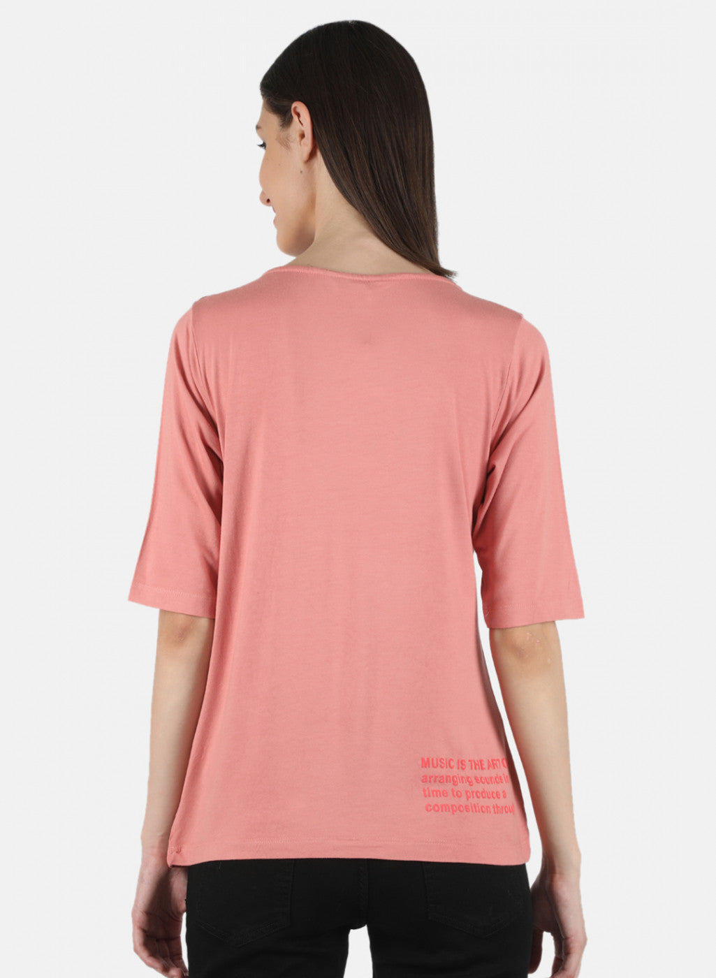 Women Peach Printed Top