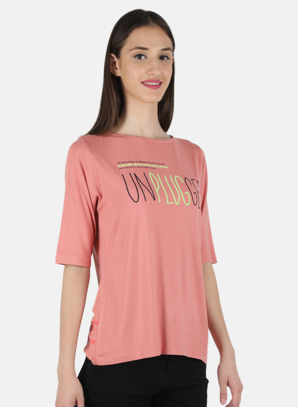 Women Peach Printed Top