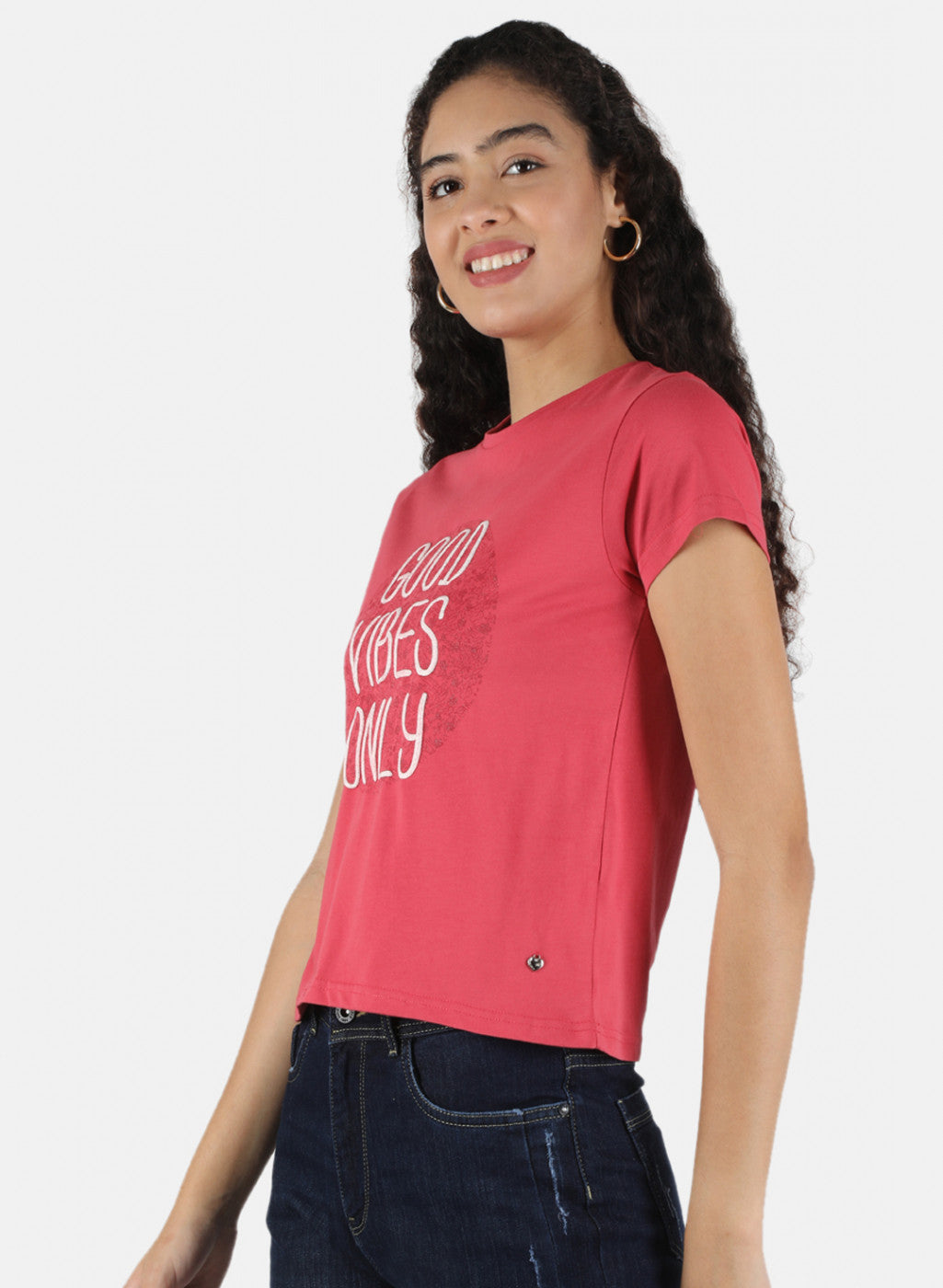 Women Pink Printed Top