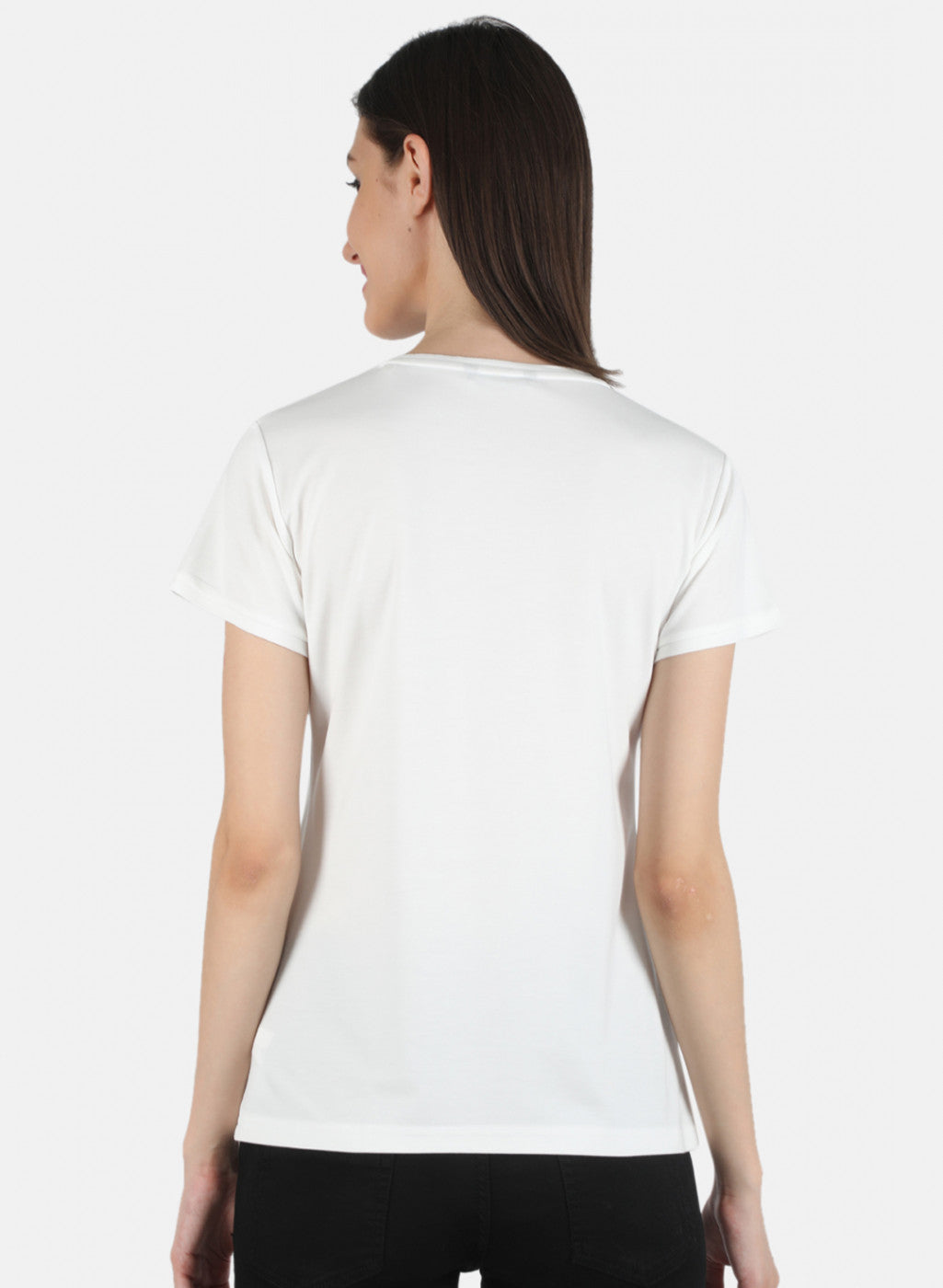 Women Off White Printed Top