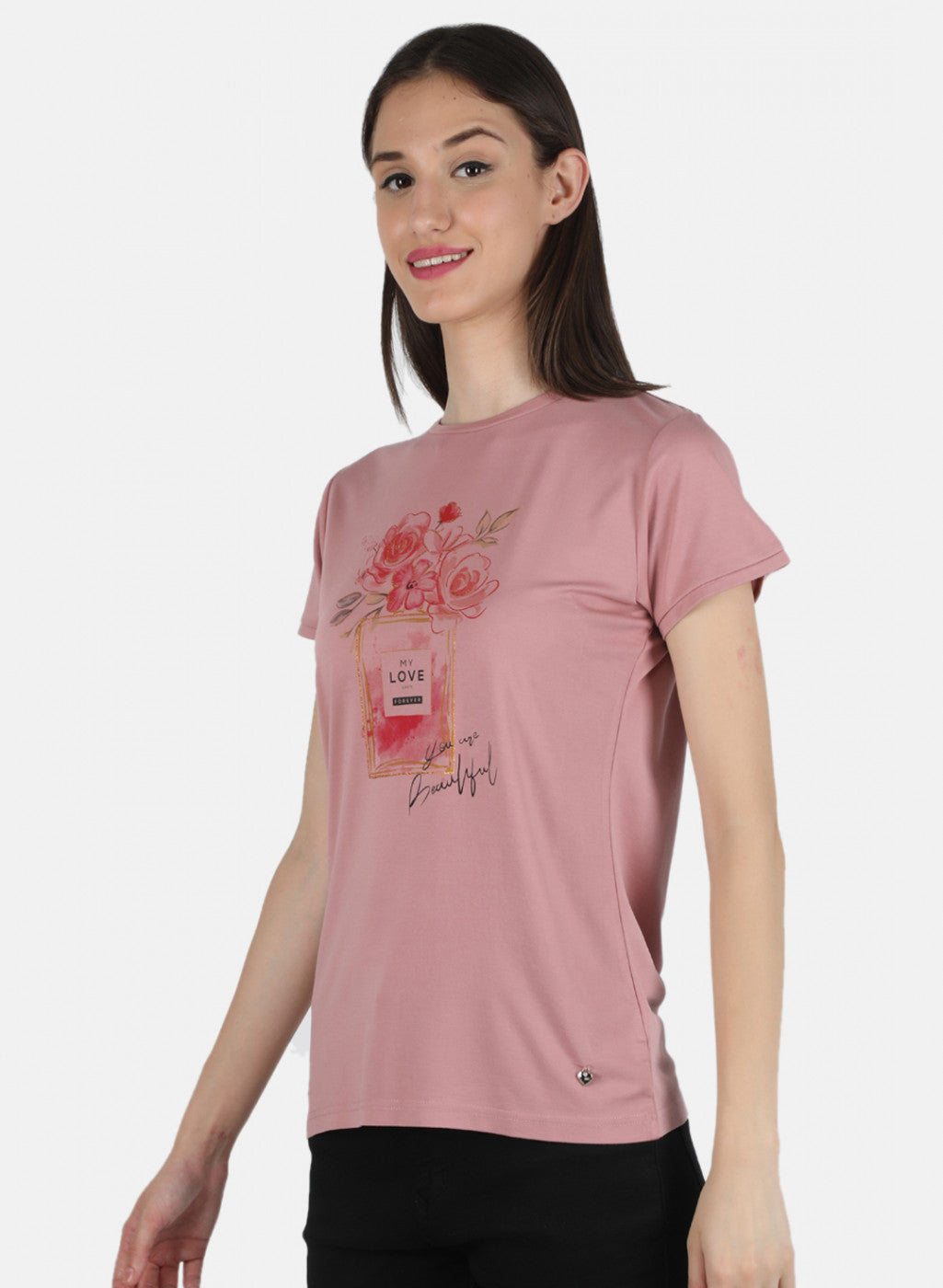 Women Peach Printed Top