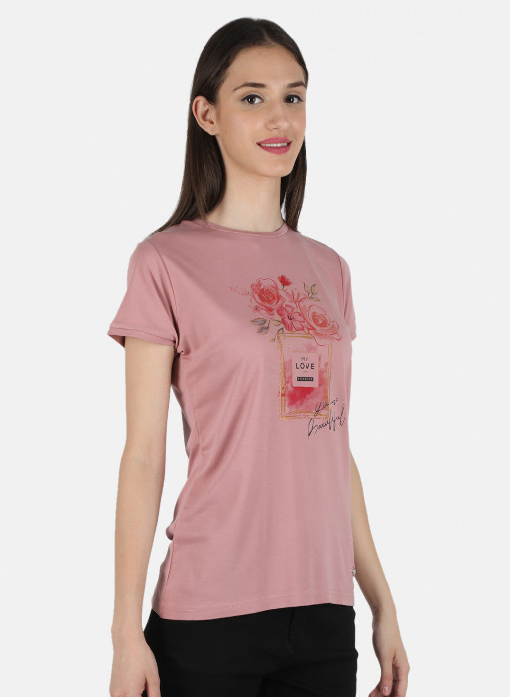 Women Peach Printed Top