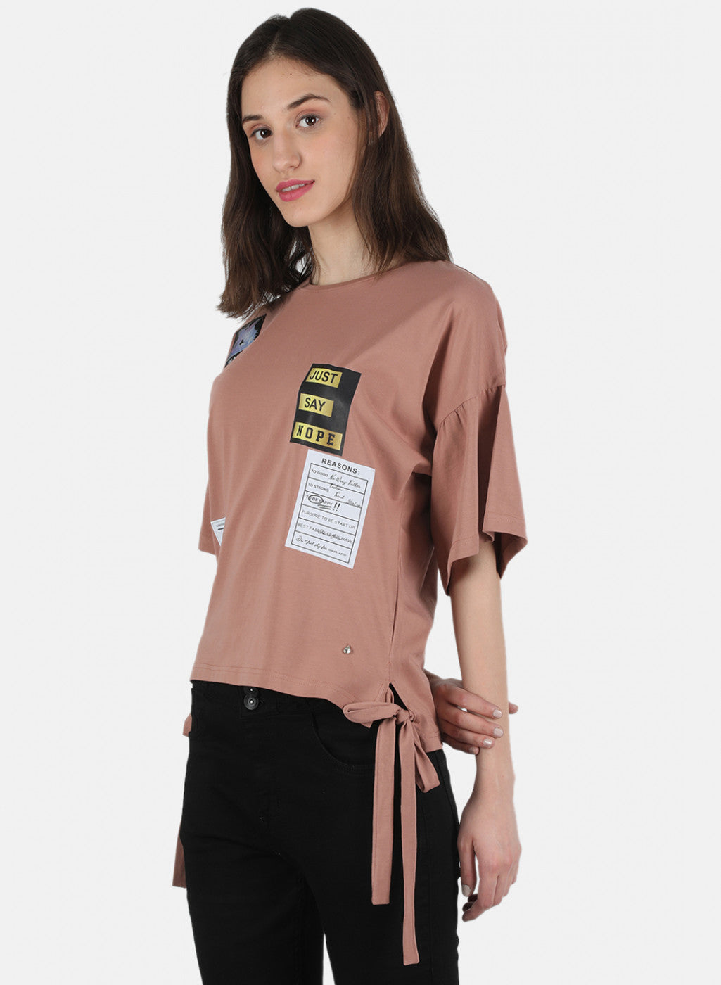 Women Brown Printed Top